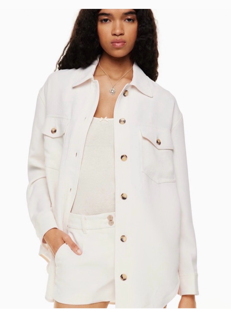 Wilfred Soft White Oversized Jacket | Size Small
